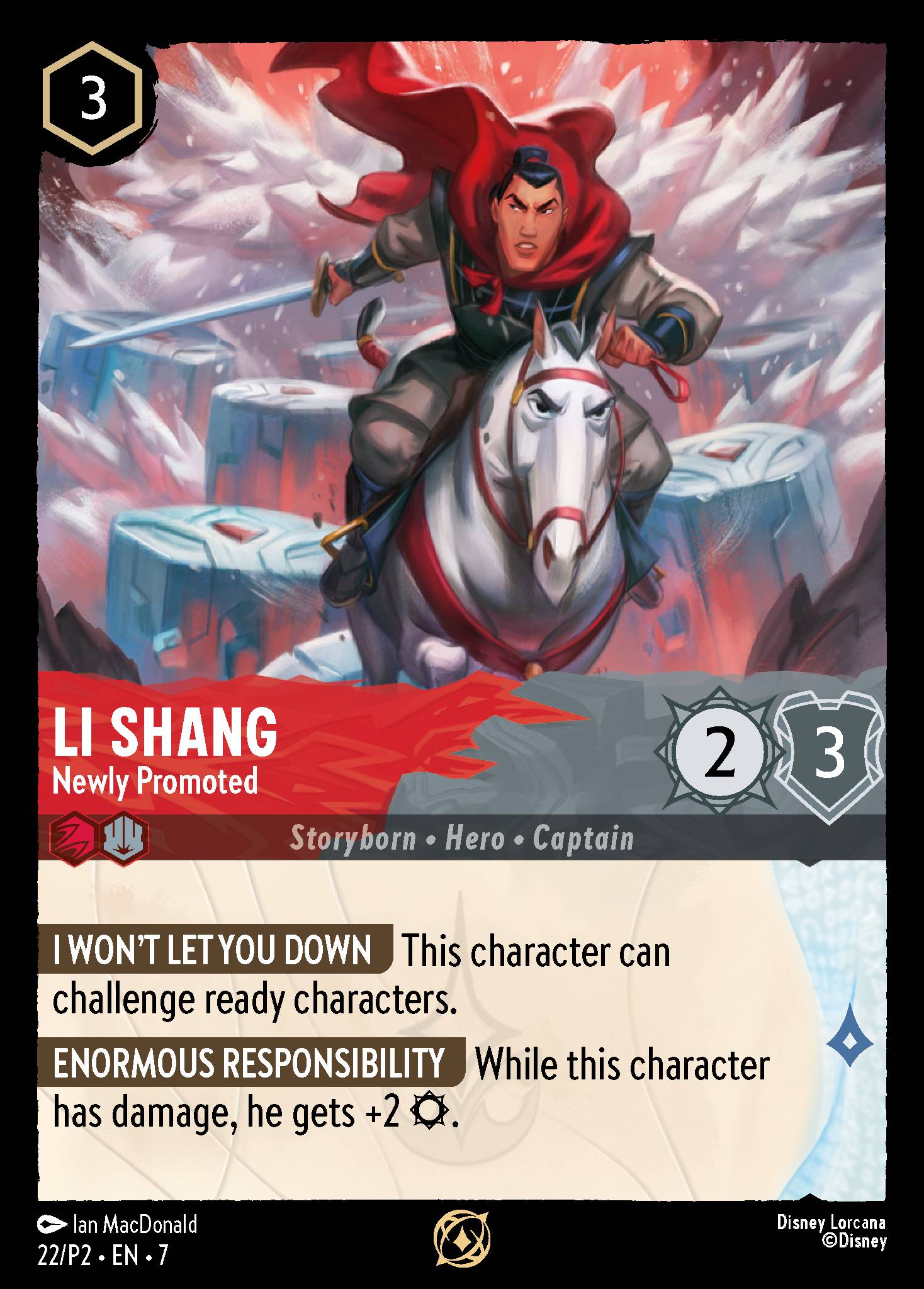 Li Shang — Newly Promoted Disney Lorcana card