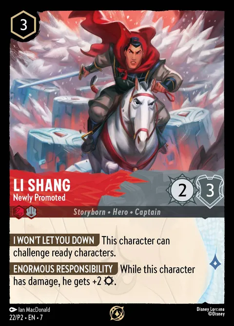 Li Shang — Newly Promoted Disney Lorcana card