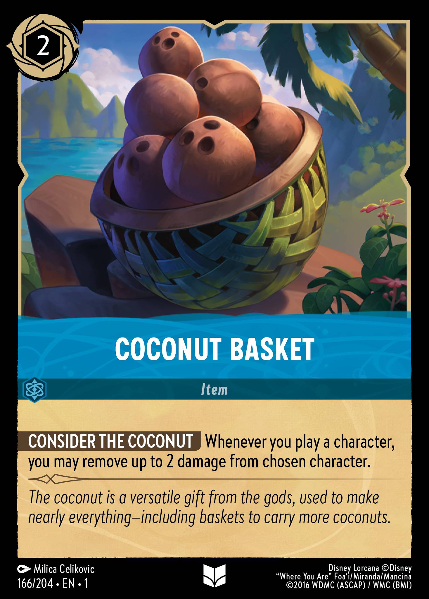 Coconut Basket Disney Lorcana card