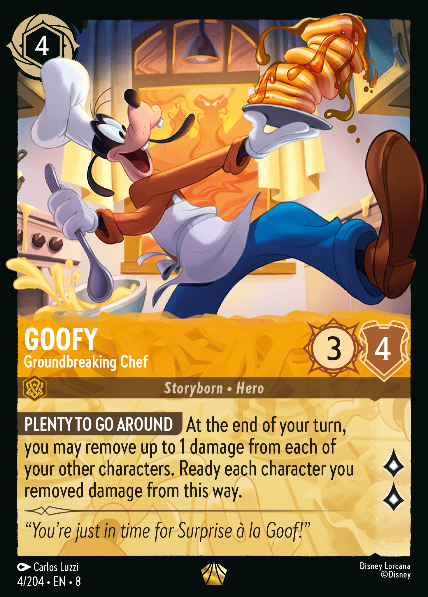 Goofy — Groundbreaking Chef Disney Lorcana card