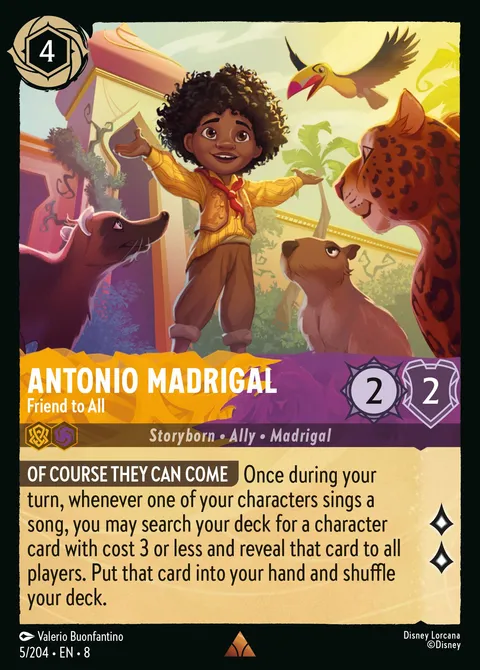 Antonio Madrigal — Friend to All Disney Lorcana card