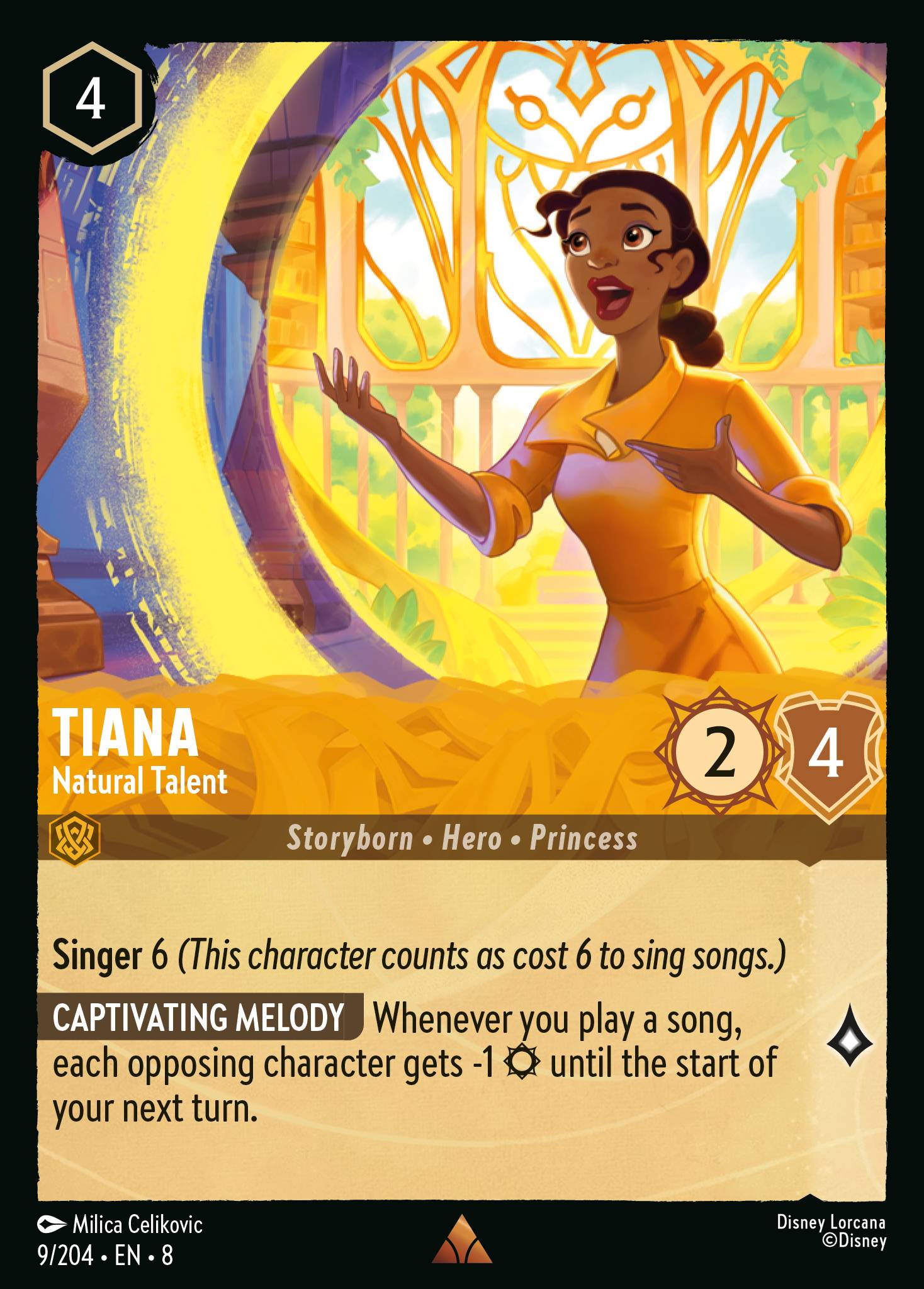 Tiana — Natural Talent Disney Lorcana card