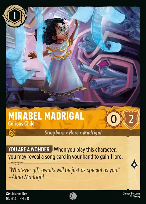 Mirabel Madrigal — Curious Child Disney Lorcana card