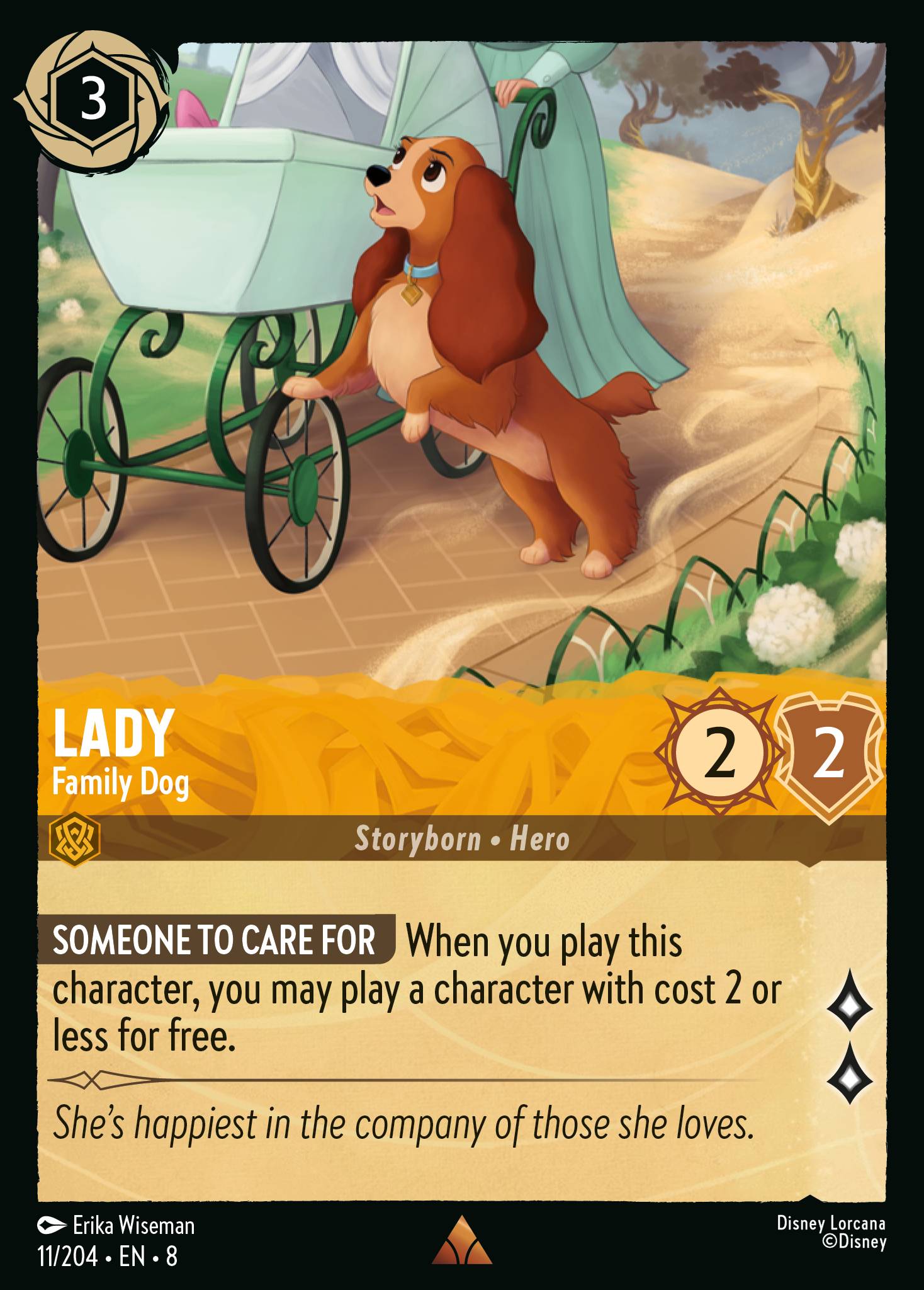 Lady — Family Dog Disney Lorcana card