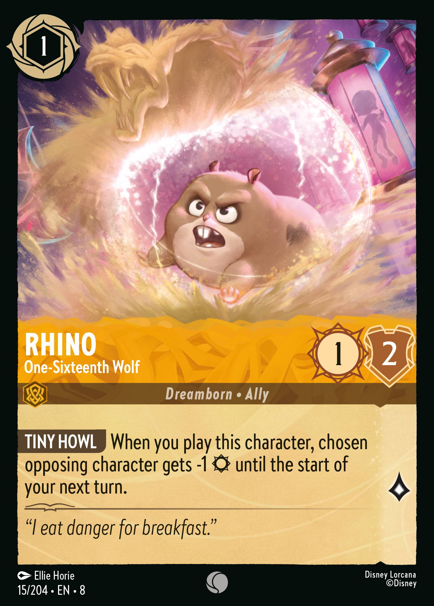 Rhino — One-Sixteenth Wolf Disney Lorcana card