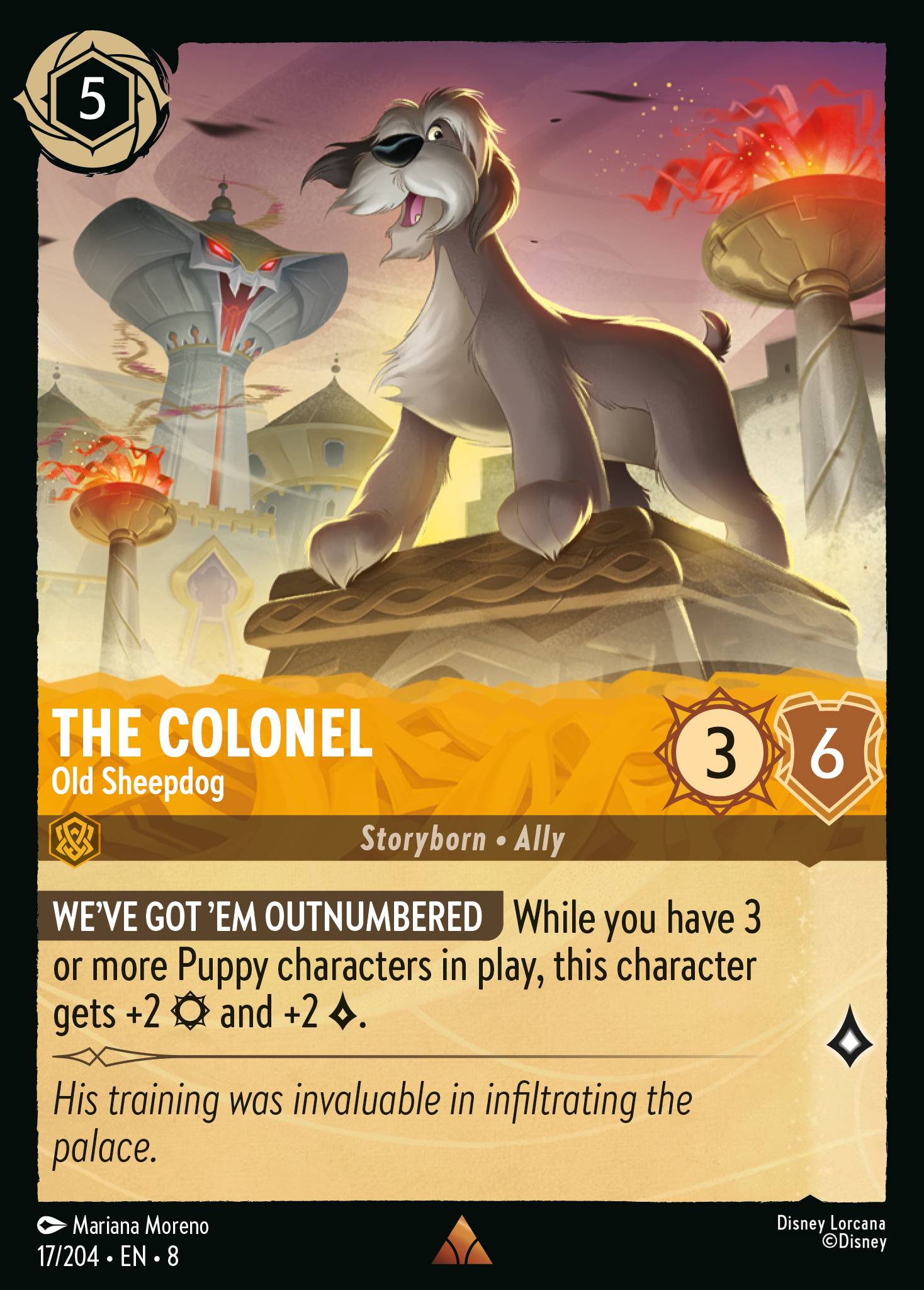 The Colonel — Old Sheepdog Disney Lorcana card