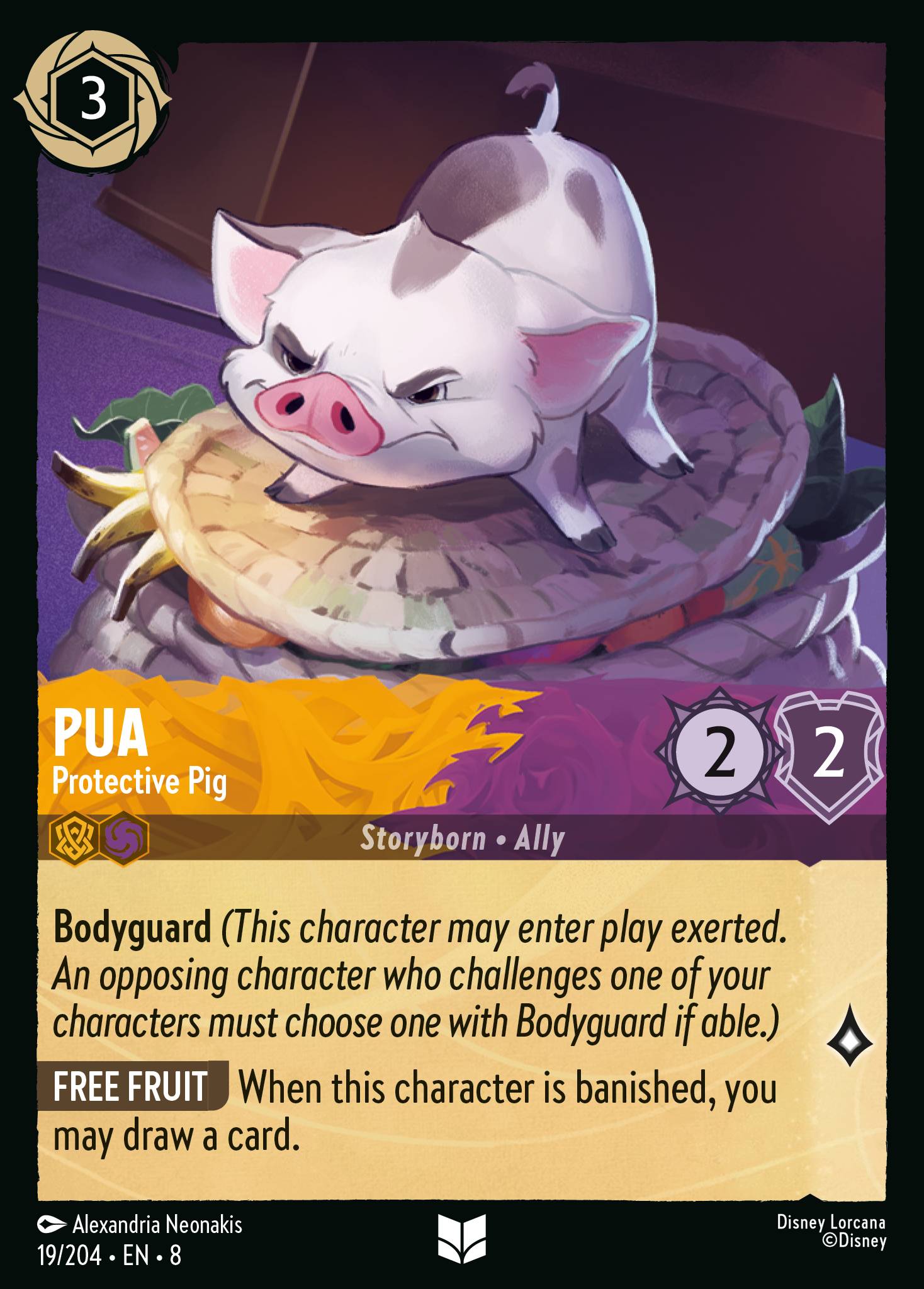 Pua — Protective Pig Disney Lorcana card