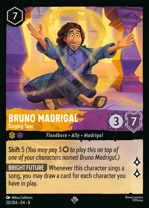 Bruno Madrigal — Singing Seer Disney Lorcana card