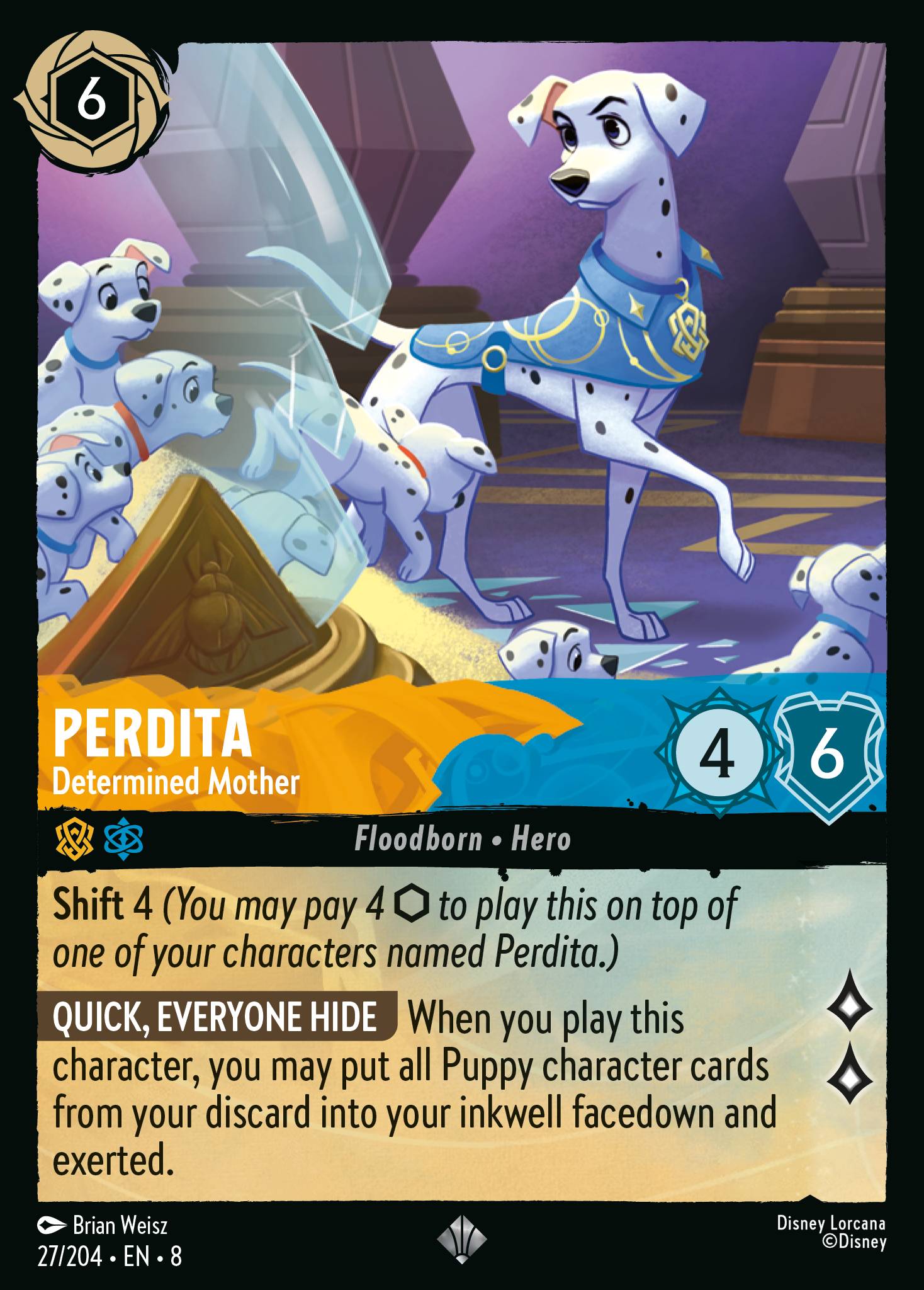 Perdita — Determined Mother Disney Lorcana card