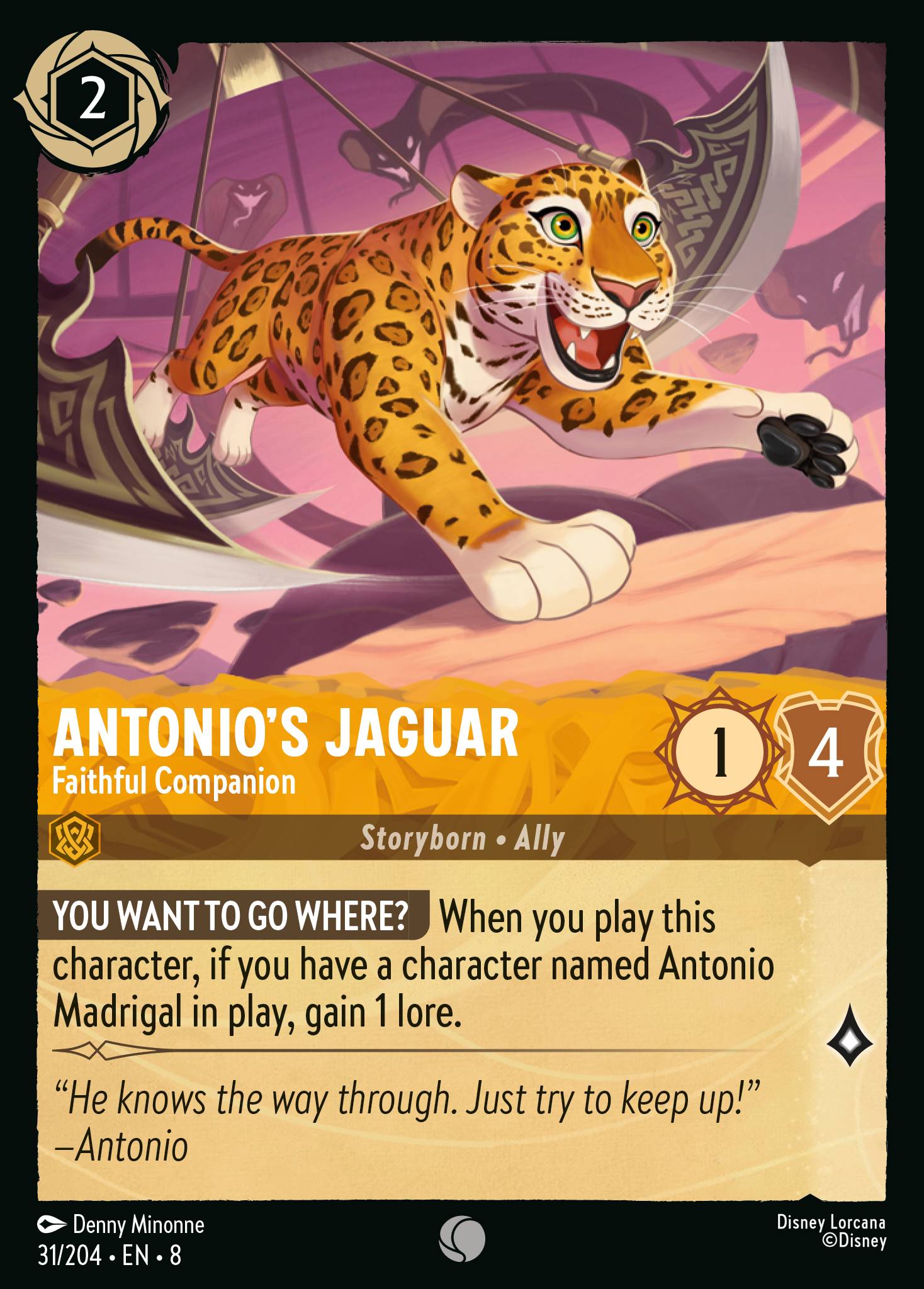 Antonio's Jaguar — Faithful Companion Disney Lorcana card