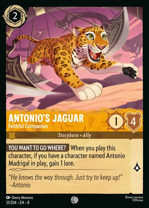 Antonio's Jaguar — Faithful Companion Disney Lorcana card