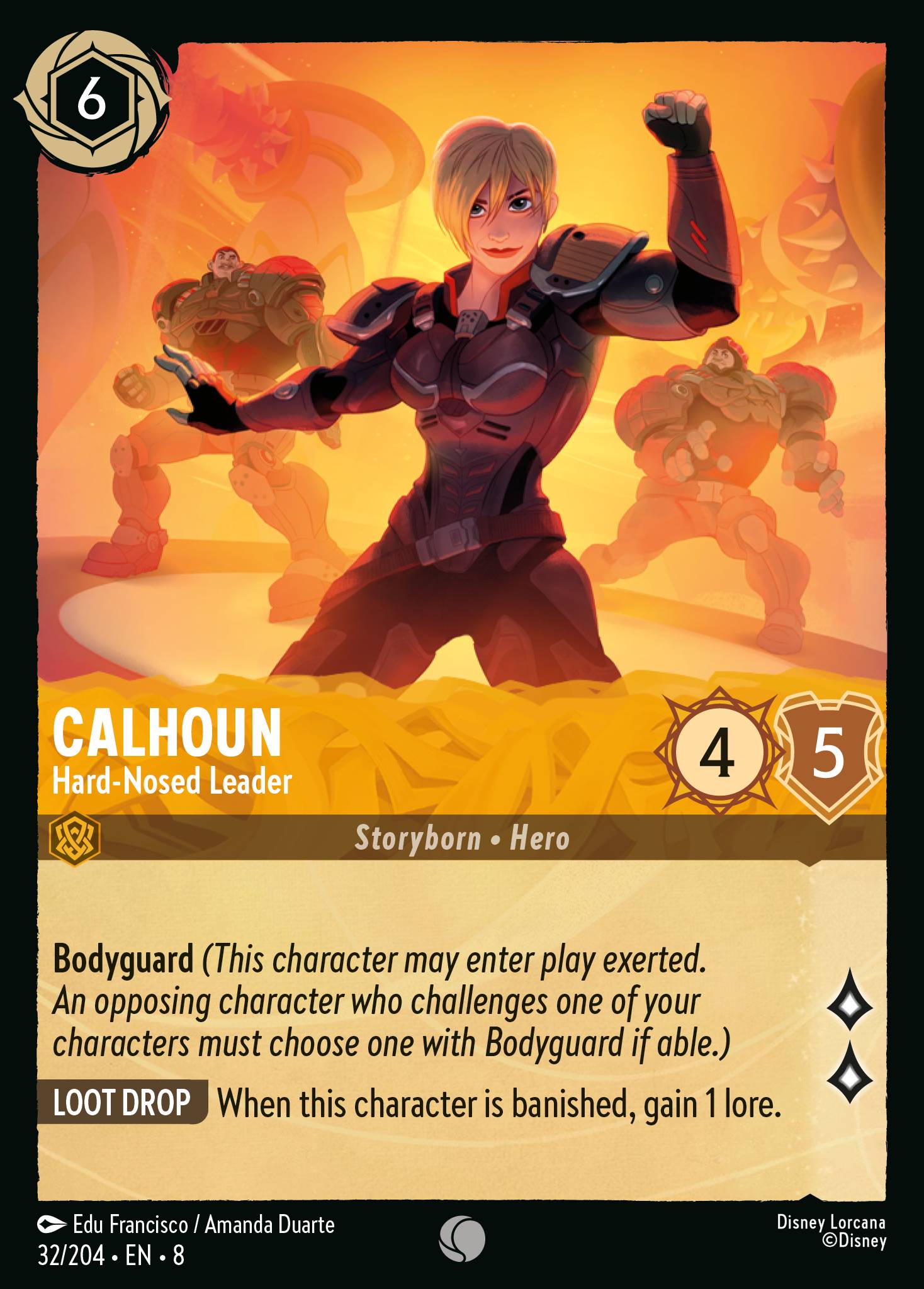 Calhoun — Hard-Nosed Leader Disney Lorcana card
