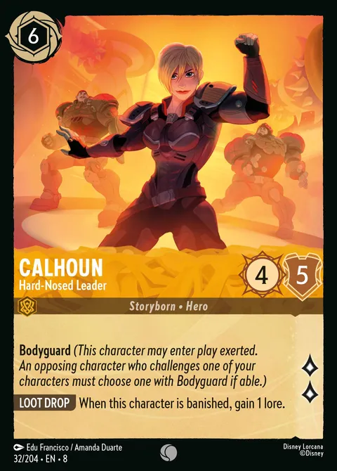 Calhoun — Hard-Nosed Leader Disney Lorcana card