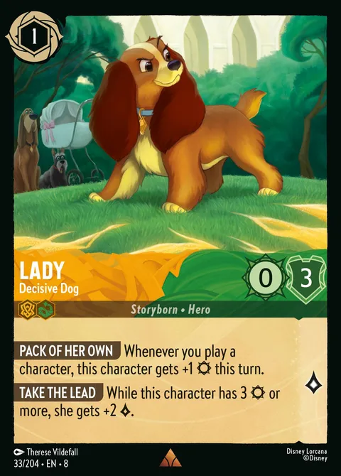Lady — Decisive Dog Disney Lorcana card