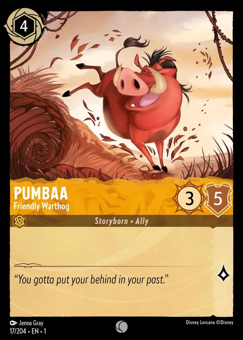 Pumbaa — Friendly Warthog Disney Lorcana card