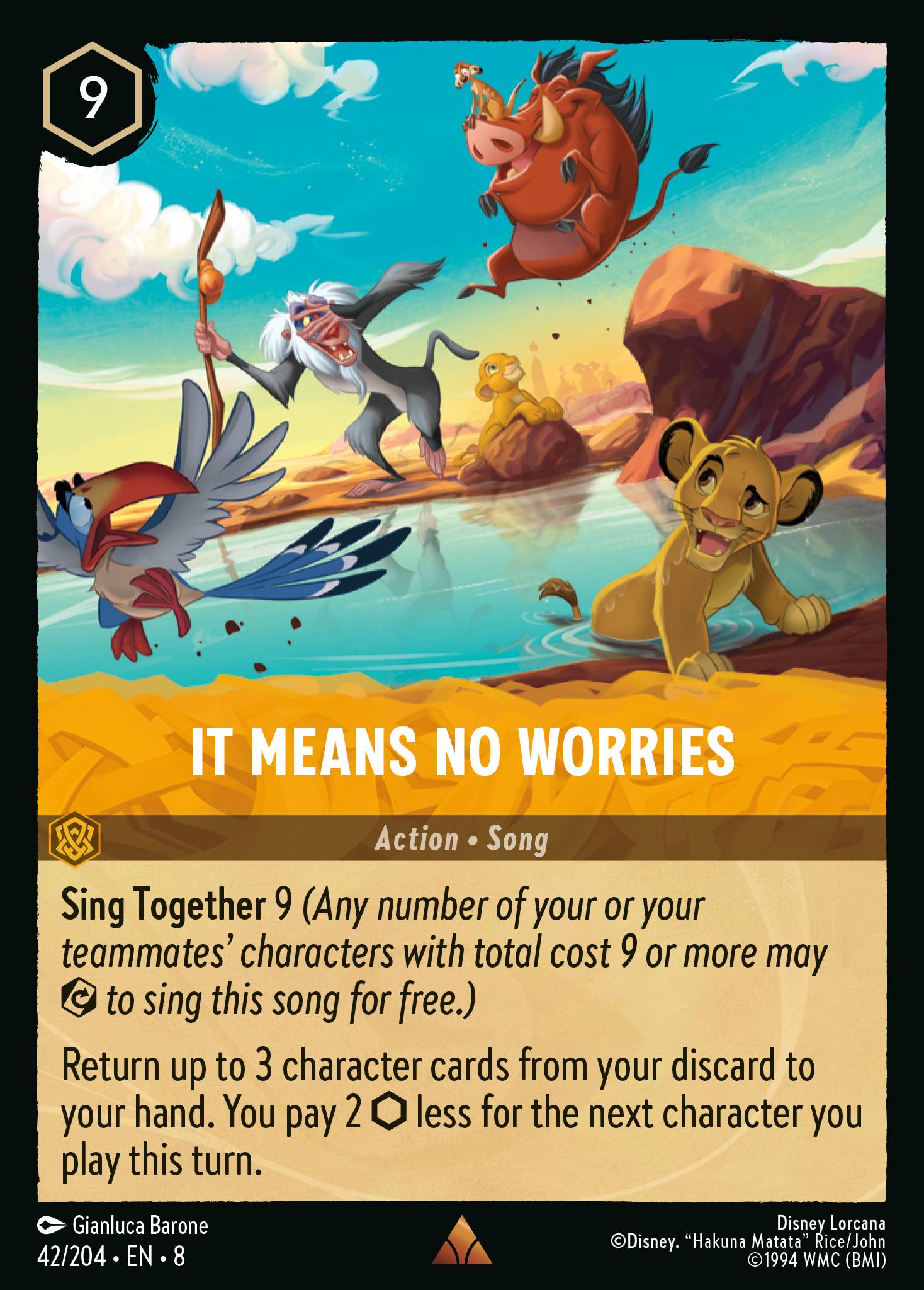 It Means No Worries Disney Lorcana card