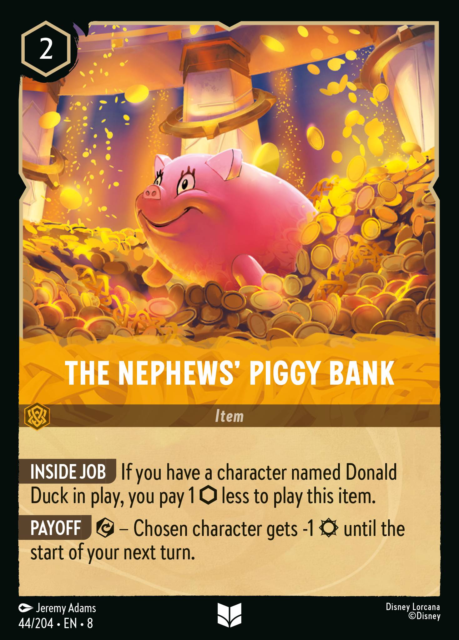 The Nephews' Piggy Bank Disney Lorcana card