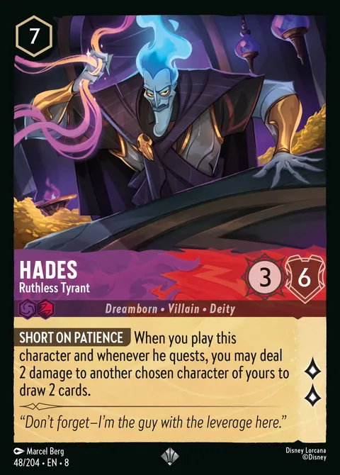 Hades — Ruthless Tyrant Disney Lorcana card
