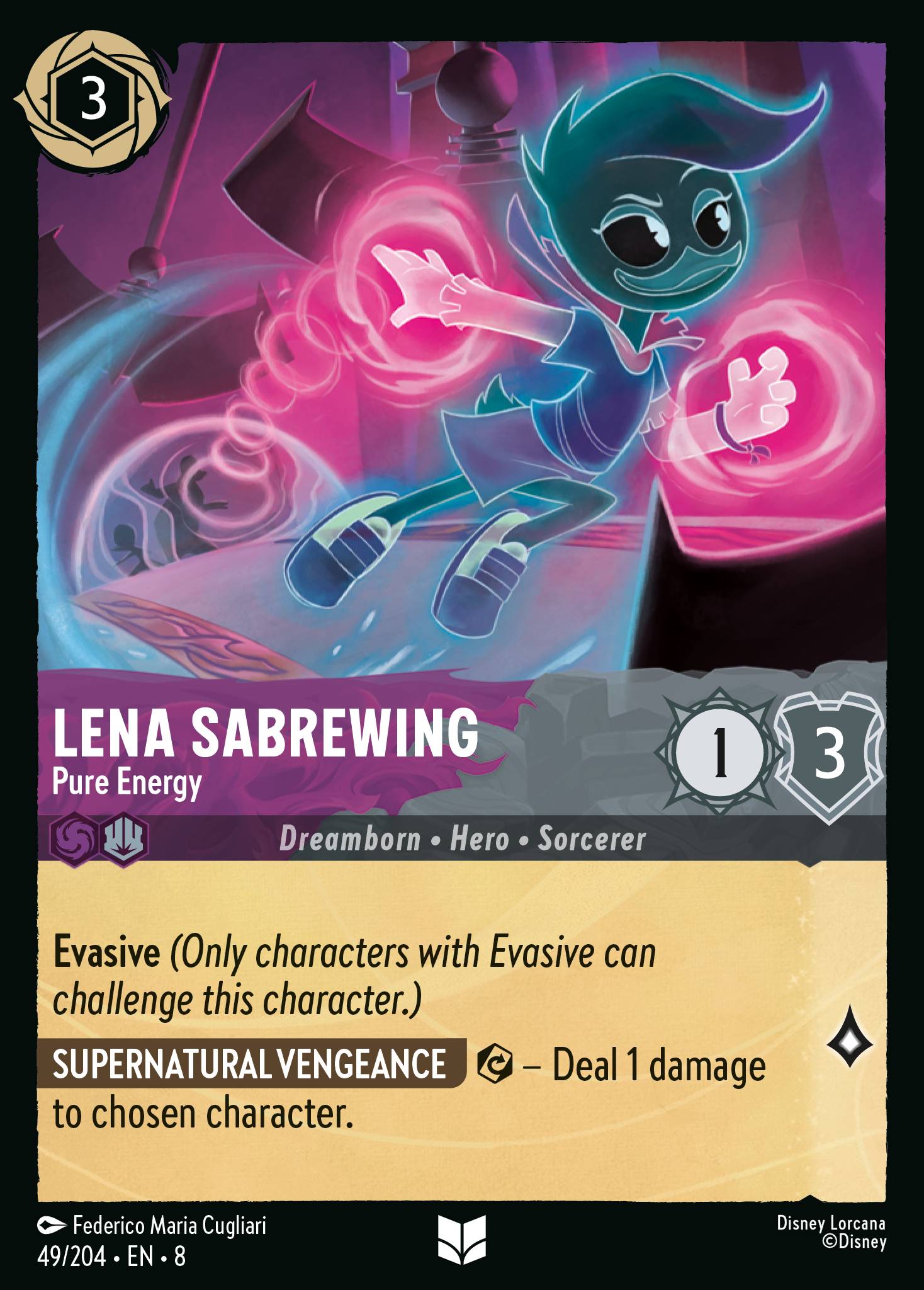 Lena Sabrewing — Pure Energy Disney Lorcana card