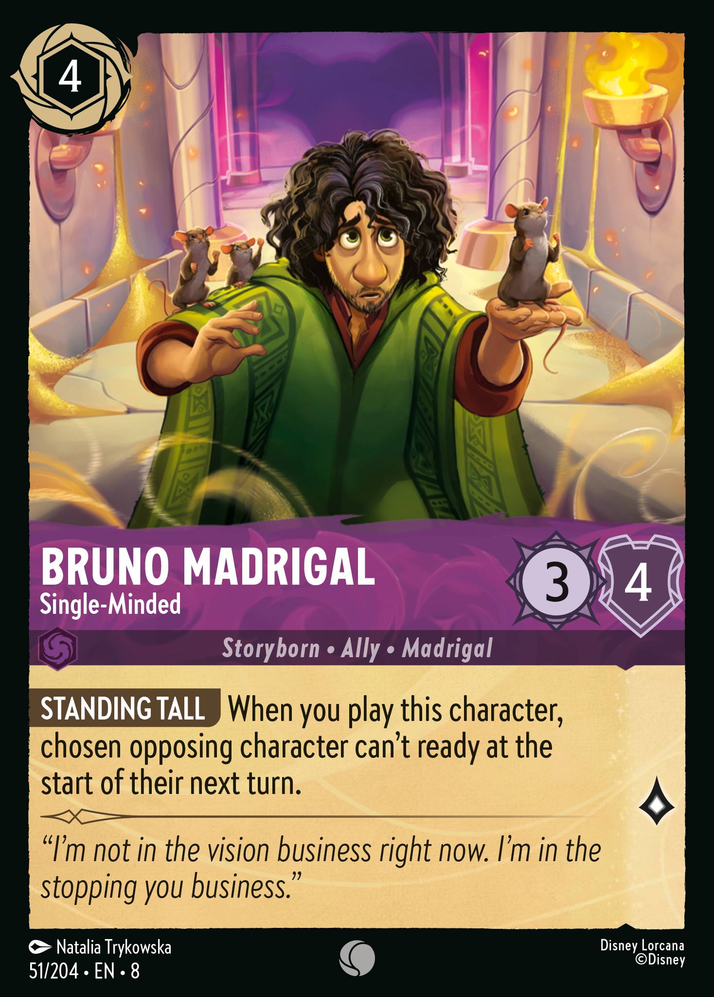 Bruno Madrigal — Single-Minded Disney Lorcana card
