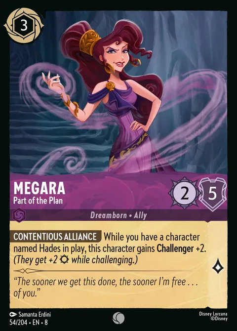Megara — Part of the Plan Disney Lorcana card