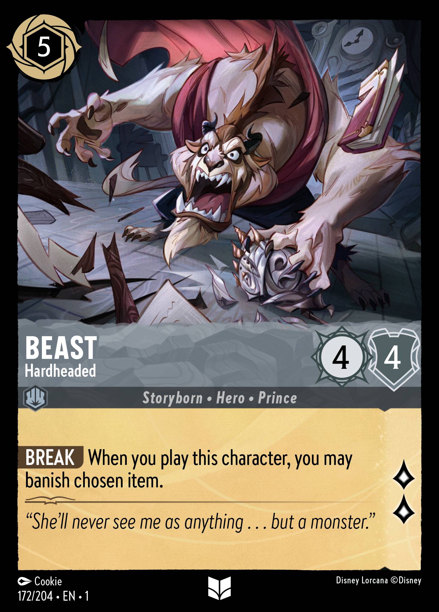 Beast — Hardheaded Disney Lorcana card