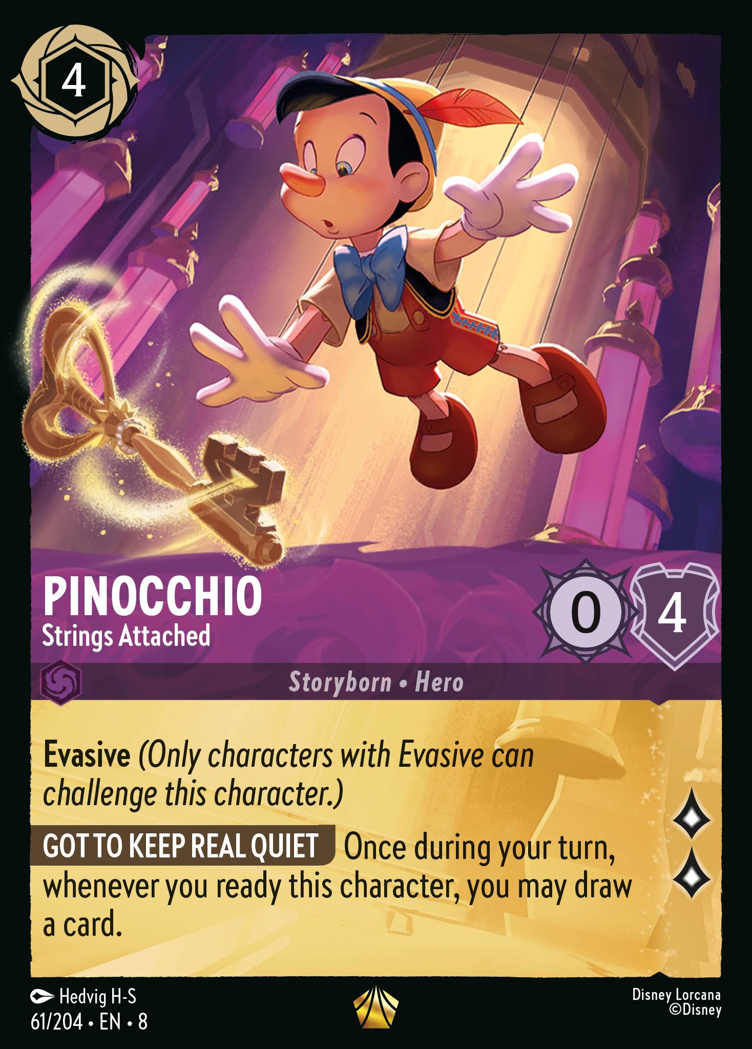 Pinocchio — Strings Attached Disney Lorcana card