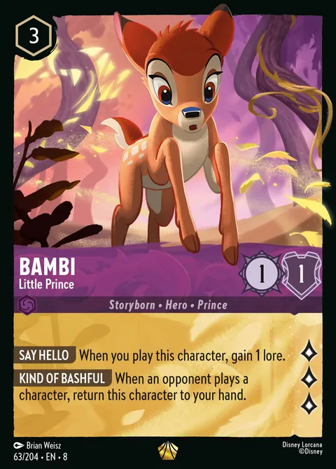 Bambi — Little Prince Disney Lorcana card