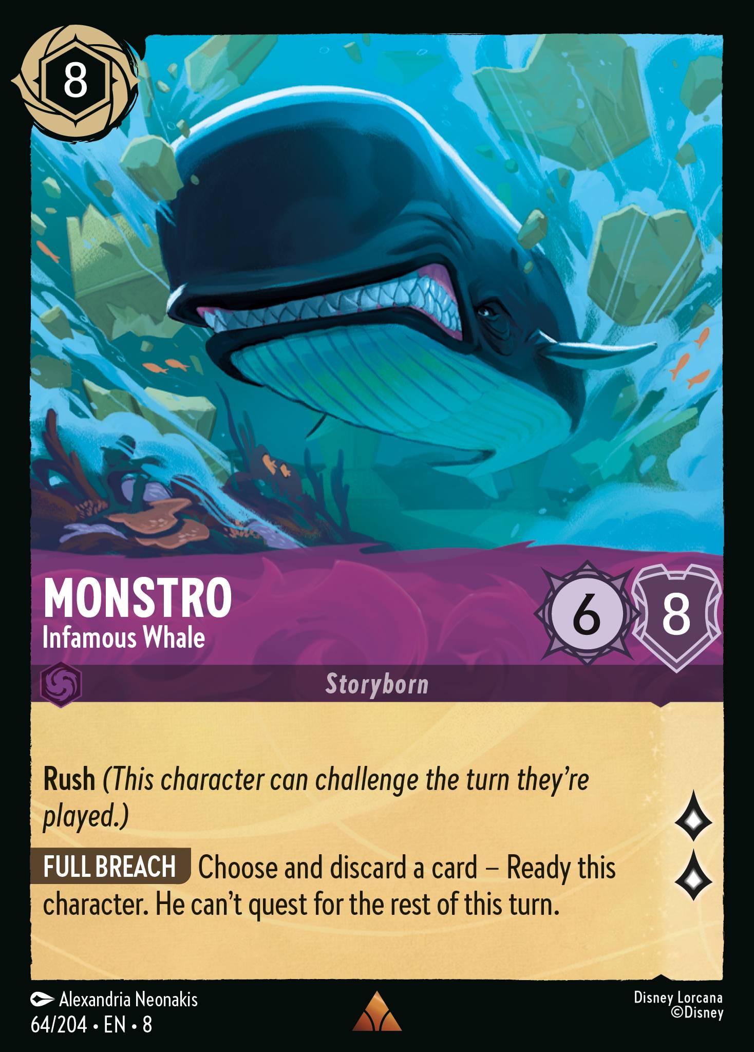 Monstro — Infamous Whale Disney Lorcana card