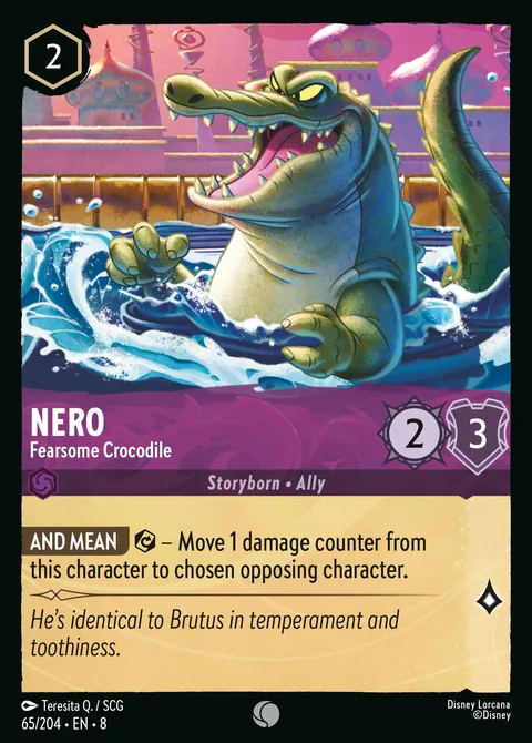 Nero — Fearsome Crocodile Disney Lorcana card
