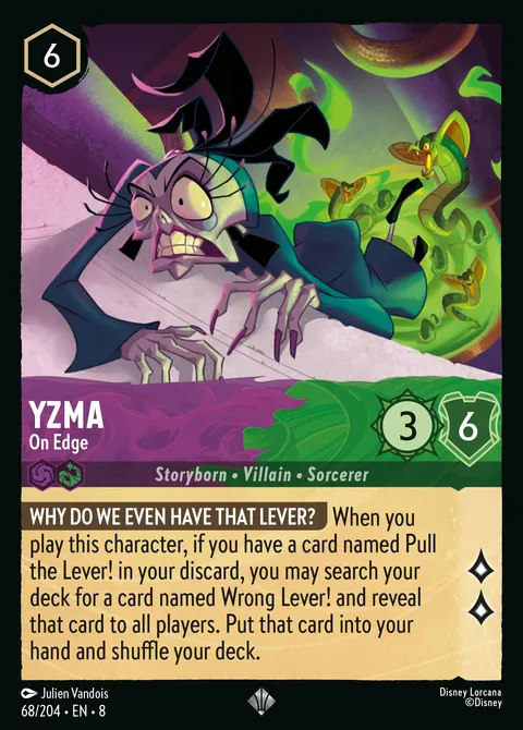 Yzma — On Edge Disney Lorcana card