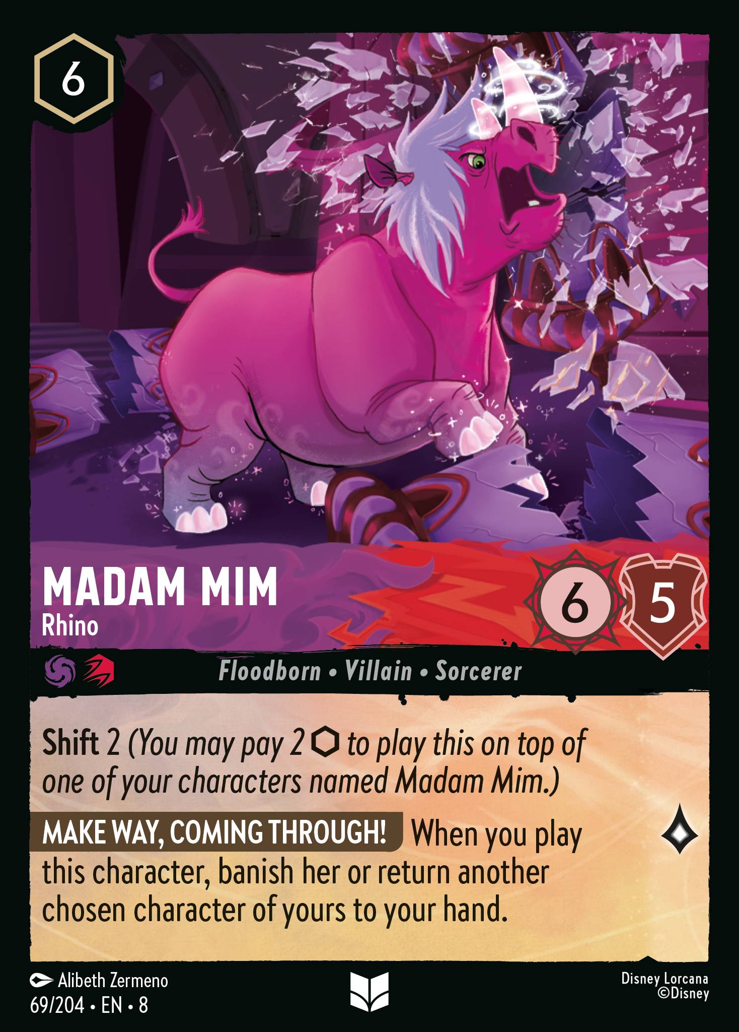 Madam Mim — Rhino Disney Lorcana card