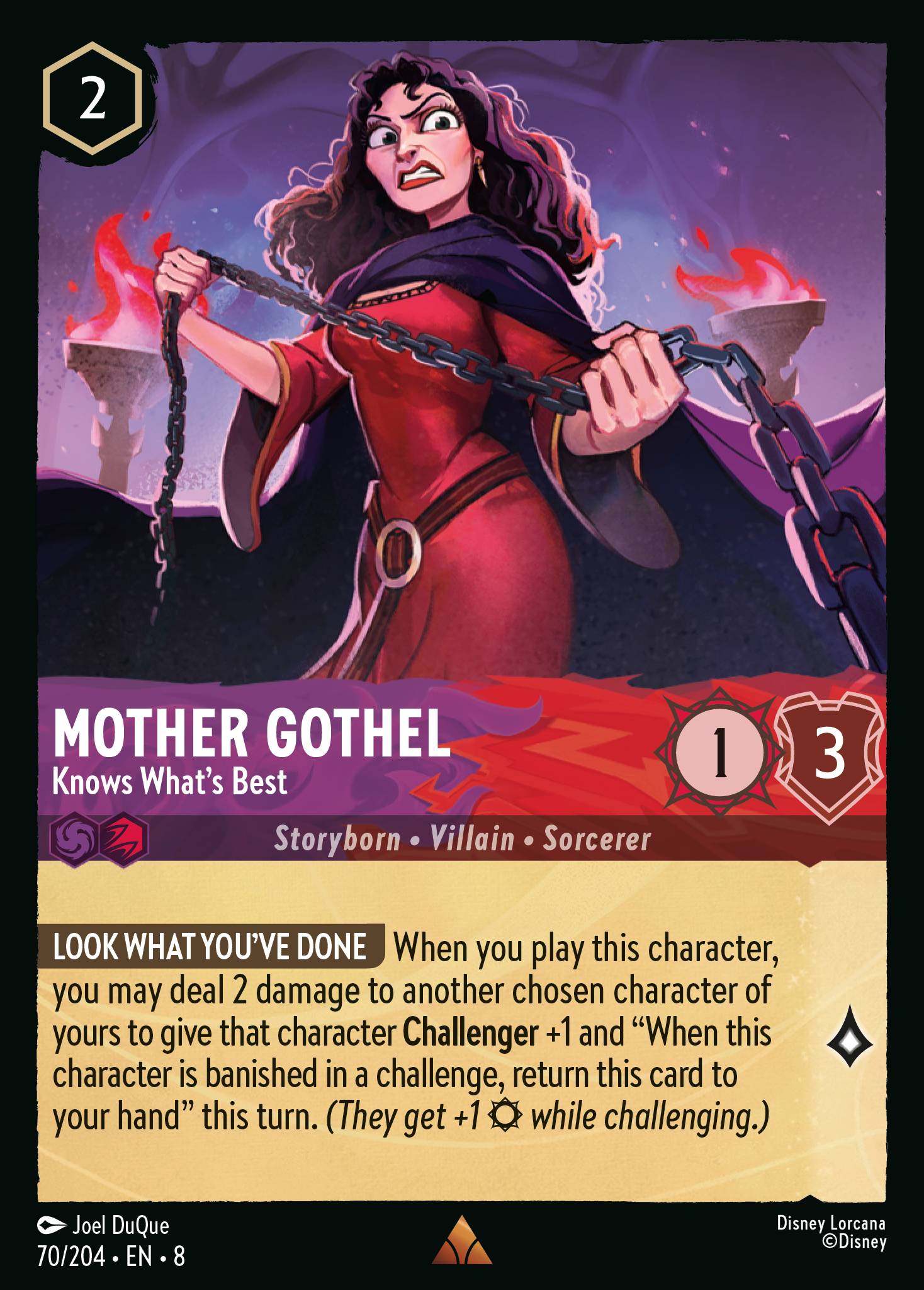 Mother Gothel — Knows What's Best Disney Lorcana card