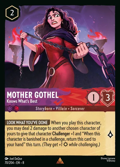 Mother Gothel — Knows What's Best Disney Lorcana card