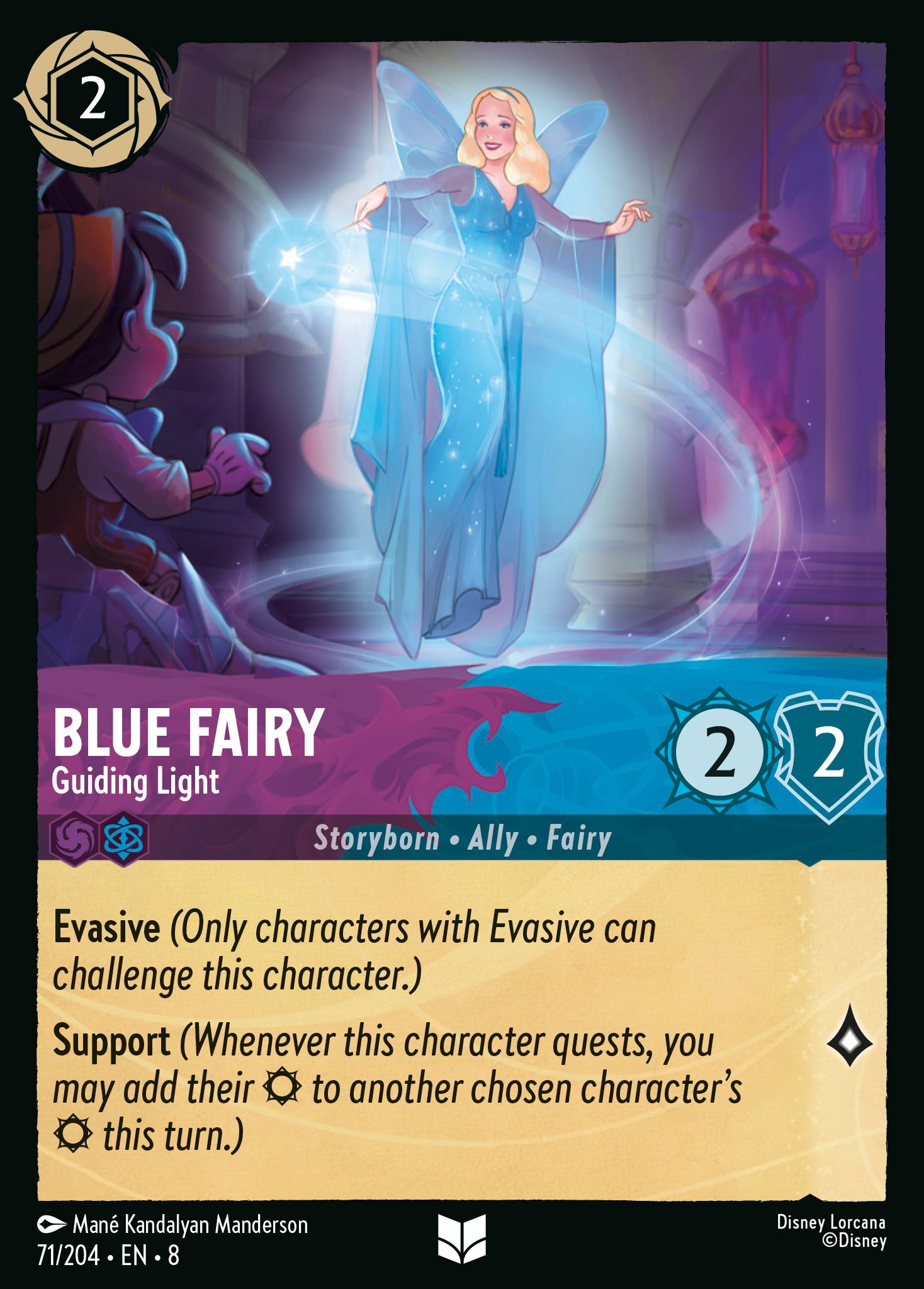 Blue Fairy — Guiding Light Disney Lorcana card