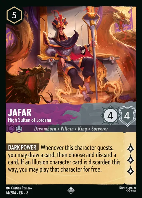 Jafar — High Sultan of Lorcana Disney Lorcana card