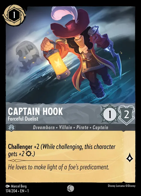 Captain Hook — Forceful Duelist Disney Lorcana card