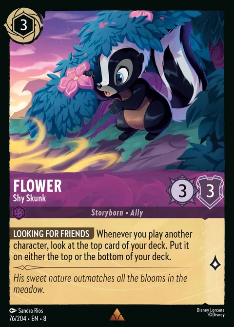 Flower — Shy Skunk Disney Lorcana card
