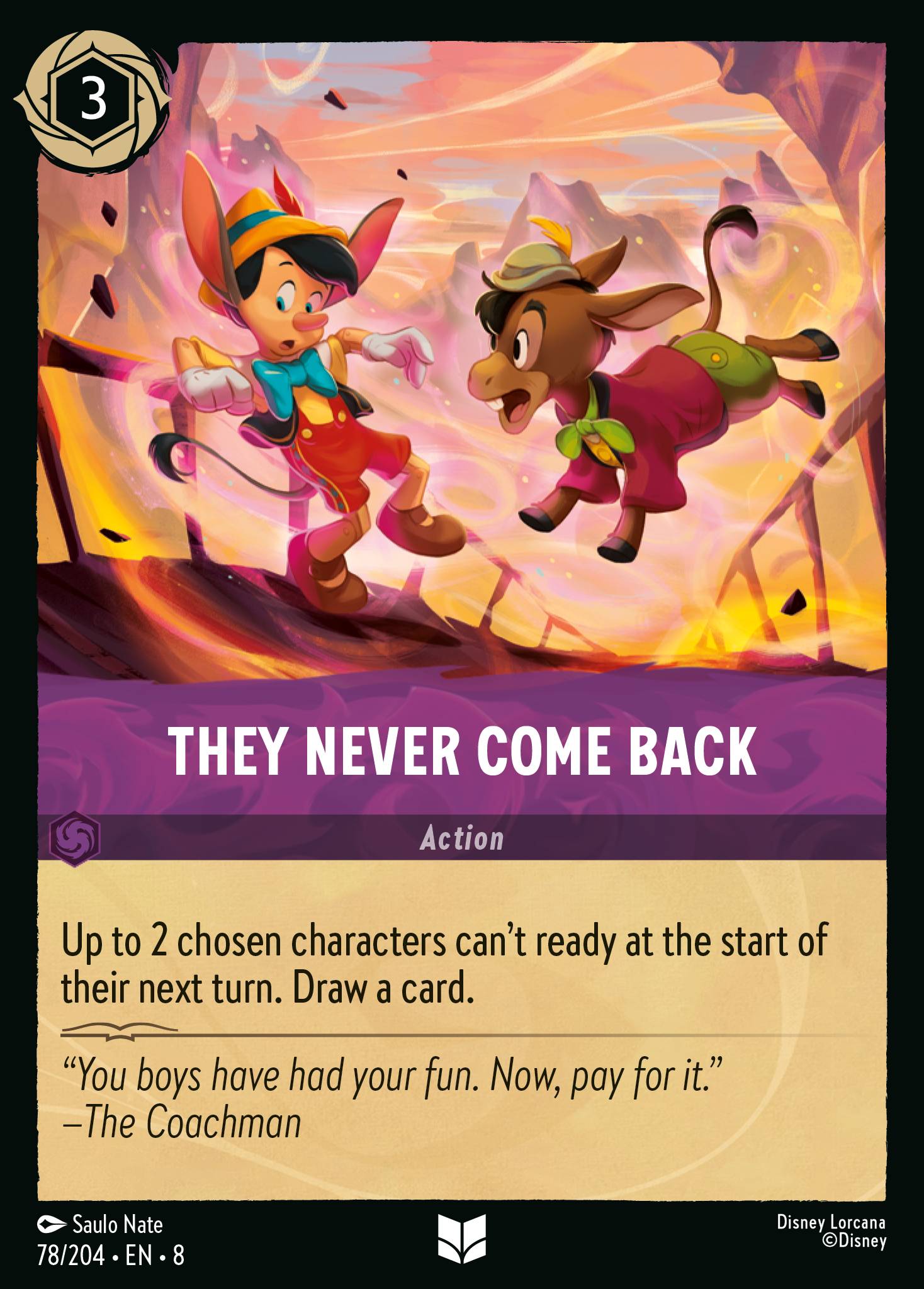 They Never Come Back Disney Lorcana card