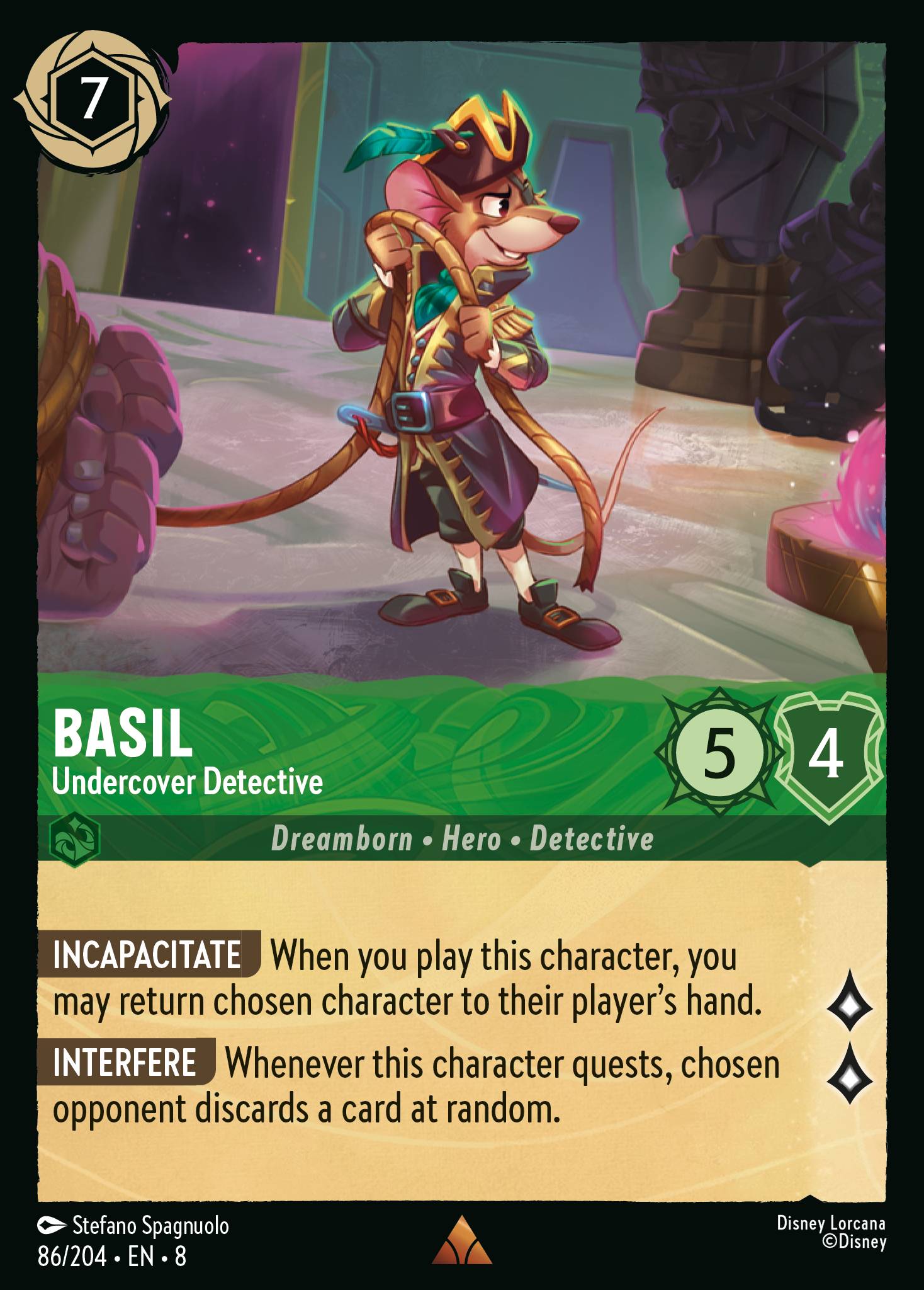 Basil — Undercover Detective Disney Lorcana card