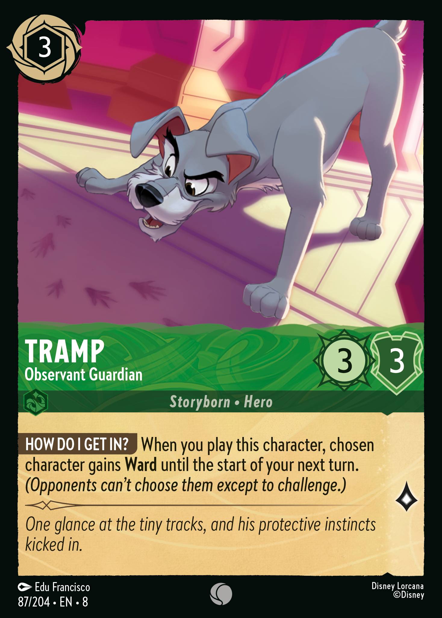 Tramp — Observant Guardian Disney Lorcana card