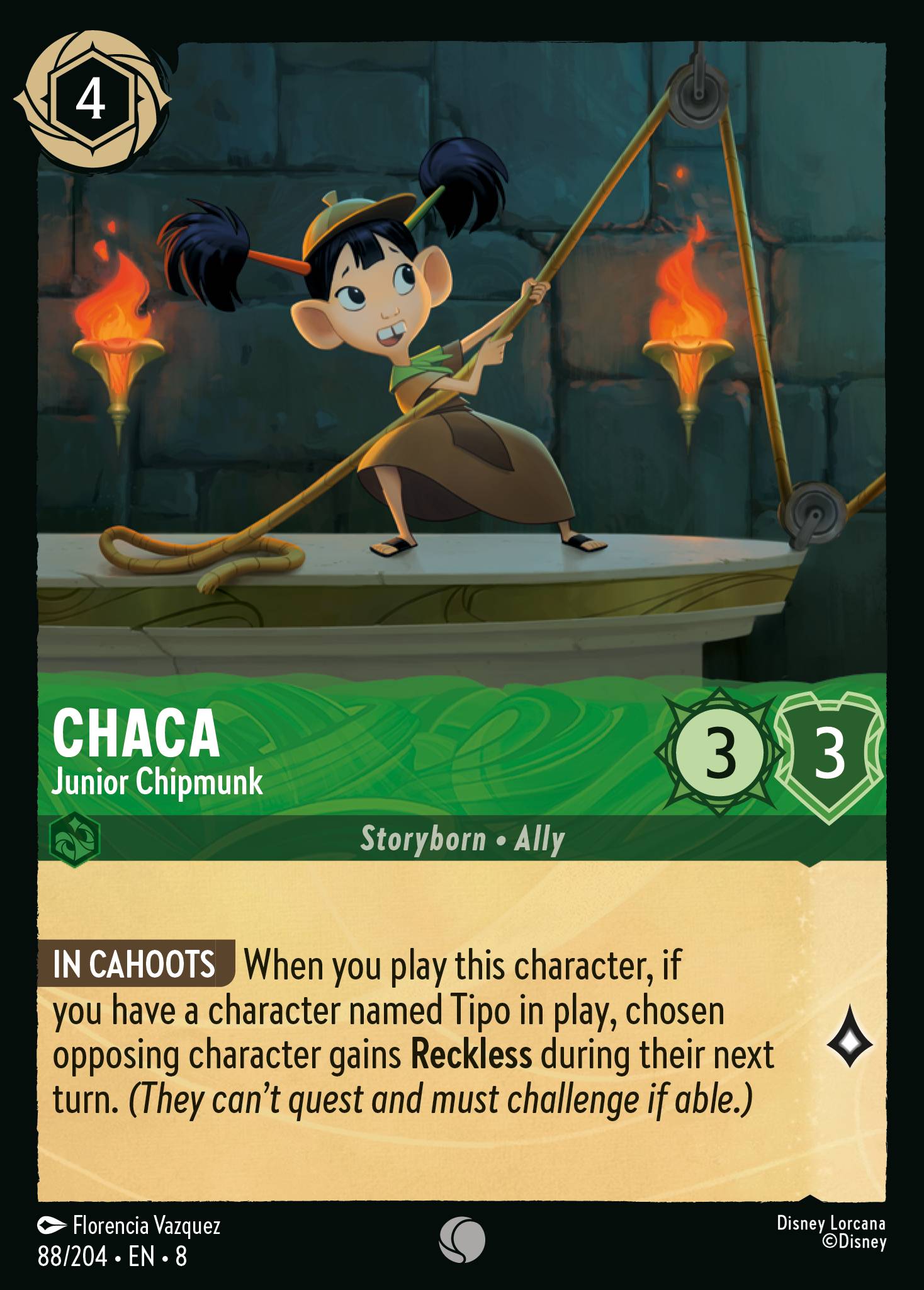 Chaca — Junior Chipmunk Disney Lorcana card