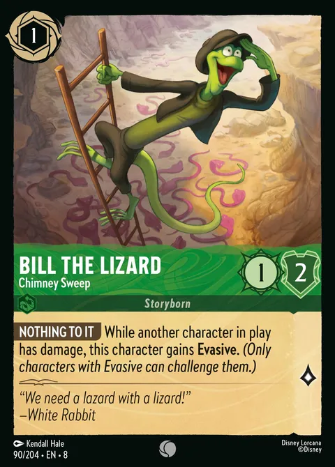 Bill the Lizard — Chimney Sweep Disney Lorcana card