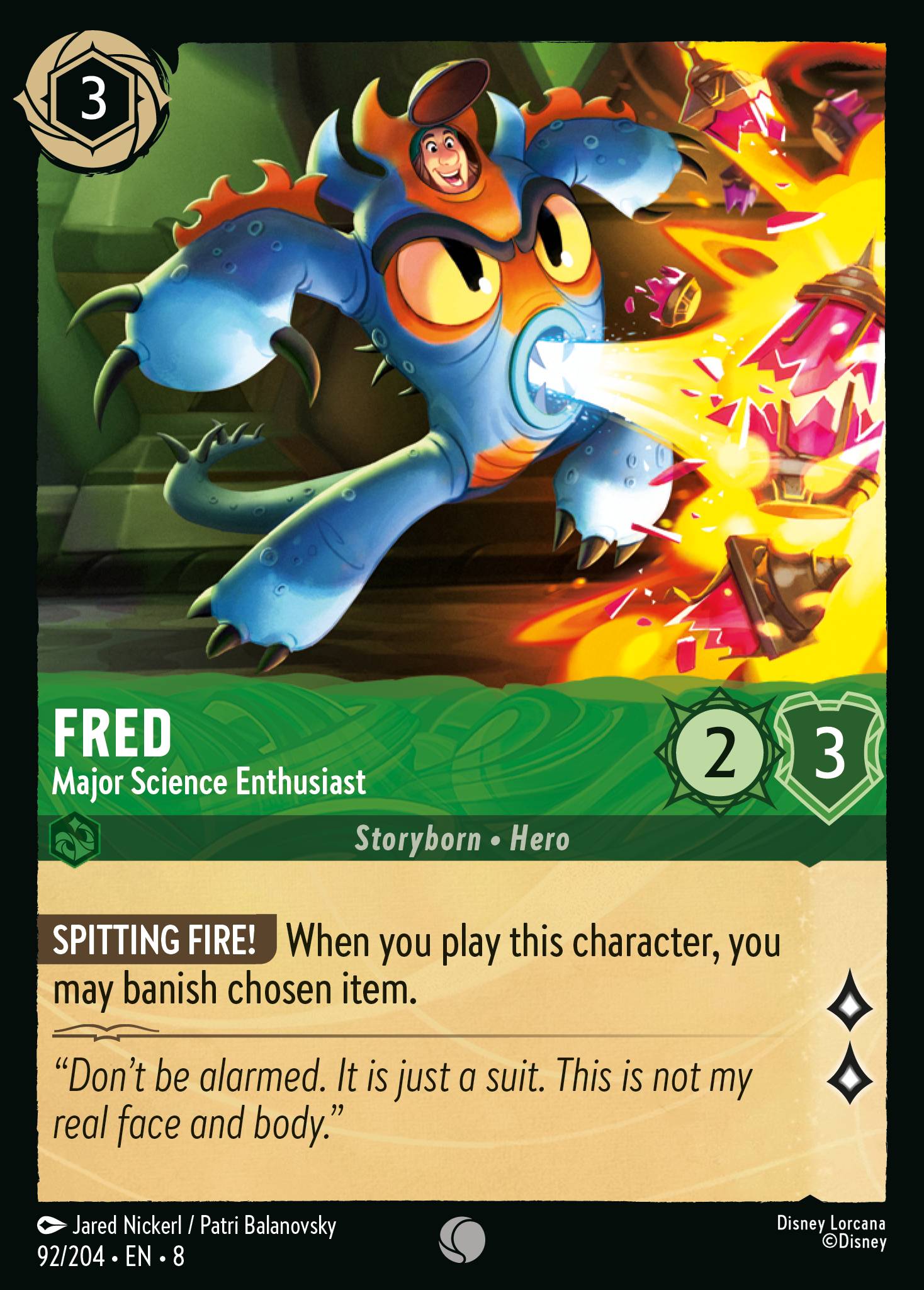 Fred — Major Science Enthusiast Disney Lorcana card