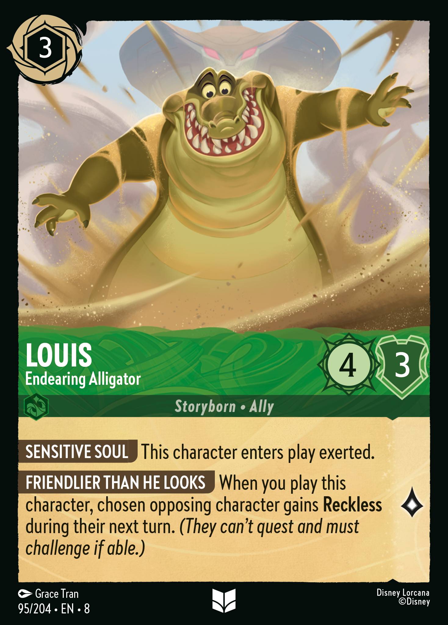 Louis — Endearing Alligator Disney Lorcana card