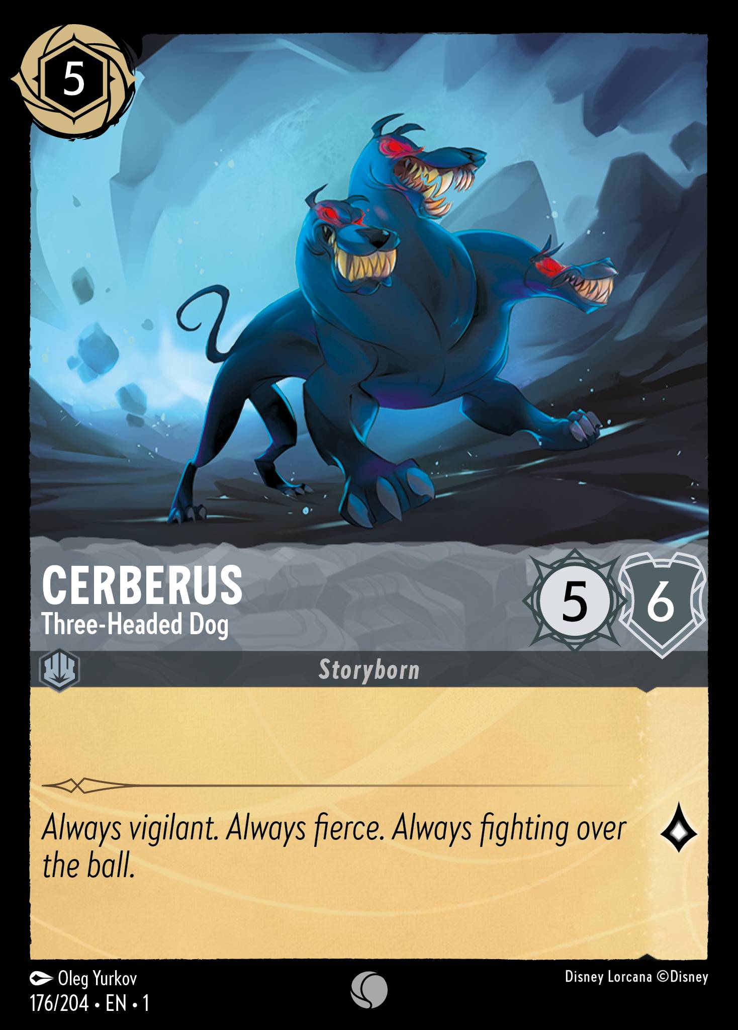 Cerberus — Three-Headed Dog Disney Lorcana card