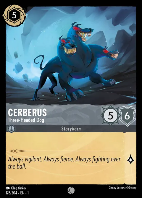 Cerberus — Three-Headed Dog Disney Lorcana card