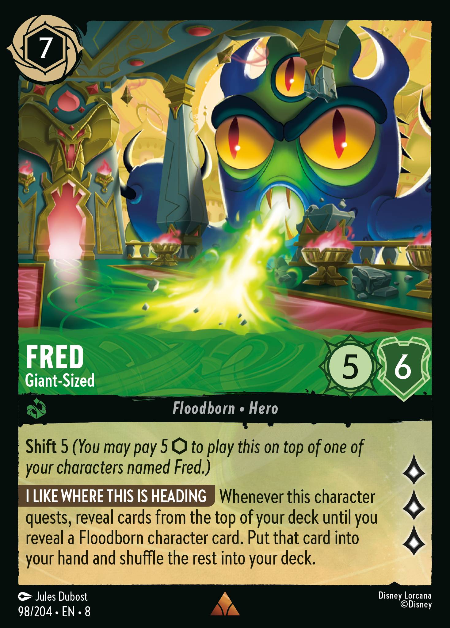 Fred — Giant-Sized Disney Lorcana card