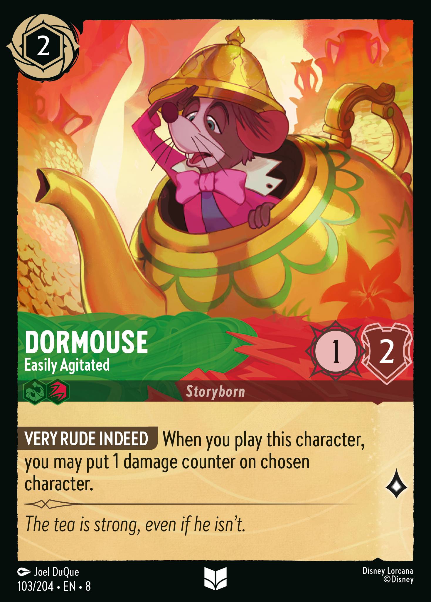 Dormouse — Easily Agitated Disney Lorcana card