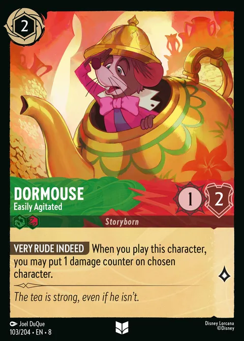 Dormouse — Easily Agitated Disney Lorcana card